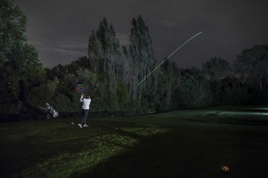 Nachtgolf auf dem Kurzplatz des Golf-Club Neuhof